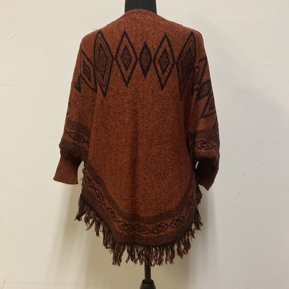 Styled & Co. - Women's Poncho with Fringe (NWT) - Picture 2 of 6